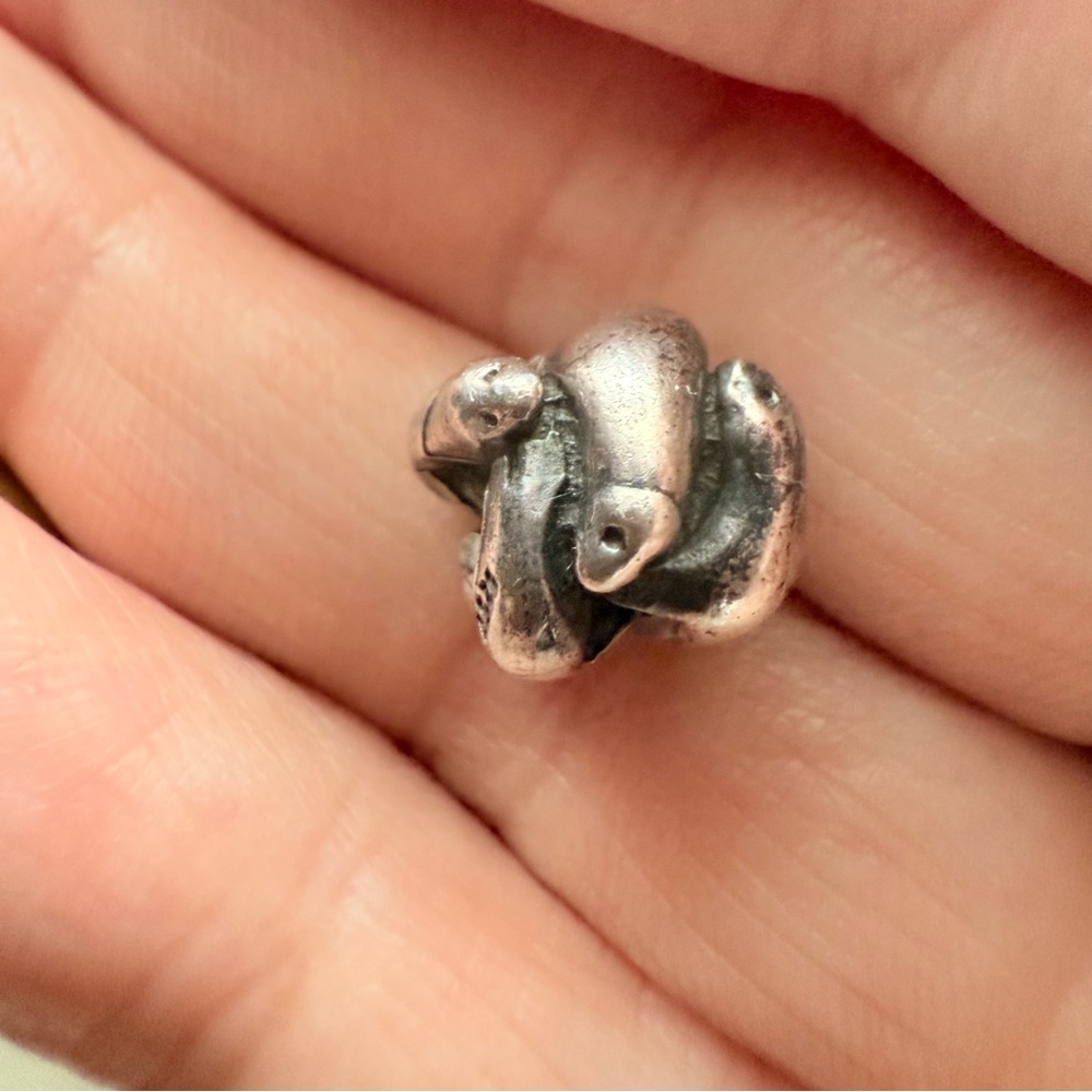 Retired Trollbeads “Seal Family” Sterling Silver Bead – Sweet & Collectible